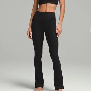 $128 Lululemon Align High-Rise Ribbed Mini-Flared Pant *Regular Black